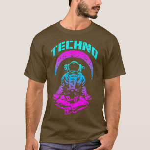 テクノレーヴEDM音楽フェスティバルトリップ(幻覚体験)のような宇宙飛行士Ra Tシャツ