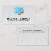 テクノロジコンピュータソフトウェアロゴ 名刺 (正面/裏面)