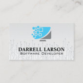 テクノロジコンピュータソフトウェアロゴ 名刺 (正面)