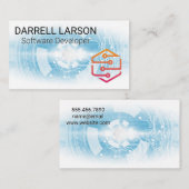 テクノロジコンピュータハードウェアロゴ 名刺 (正面/裏面)