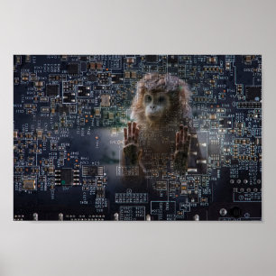 テクノロジーと自然。 ポスター