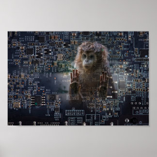 テクノロジーと自然。 ポスター