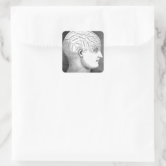 テクノロジーのヘッドダイアグラム スクエアシール (バッグ)