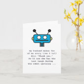 テクノロジーのユーモア：シリとロボットの暴動 カード (黄色い花)