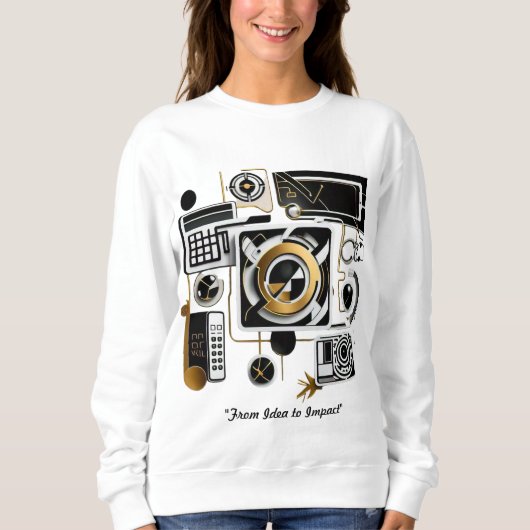 「テクノロジーの進化を発表」 スウェットシャツ (正面)