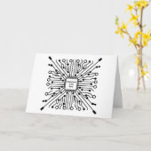 テクノロジーは私の考え カード (黄色い花)