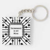 テクノロジーは私の考え キーホルダー (裏面)