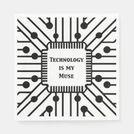 テクノロジーは私の考え スタンダードランチョンナプキン