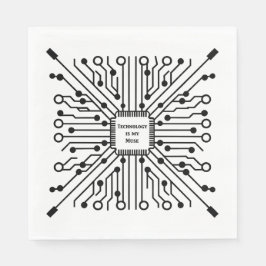 テクノロジーは私の考え スタンダードランチョンナプキン