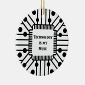 テクノロジーは私の考え セラミックオーナメント (右)