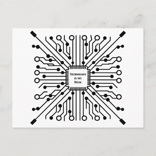 テクノロジーは私の考え ポストカード (正面)