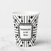 テクノロジーは私の考え 紙コップ (裏面)