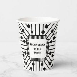 テクノロジーは私の考え 紙コップ