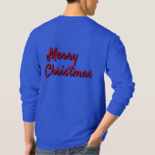 テクノロジーサンタのメリークリスマスTシャツ Tシャツ (裏面)
