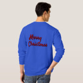 テクノロジーサンタのメリークリスマスTシャツ Tシャツ (裏面フル)