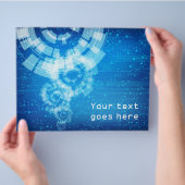 テクノロジースタイルのフライヤー チラシ (手)