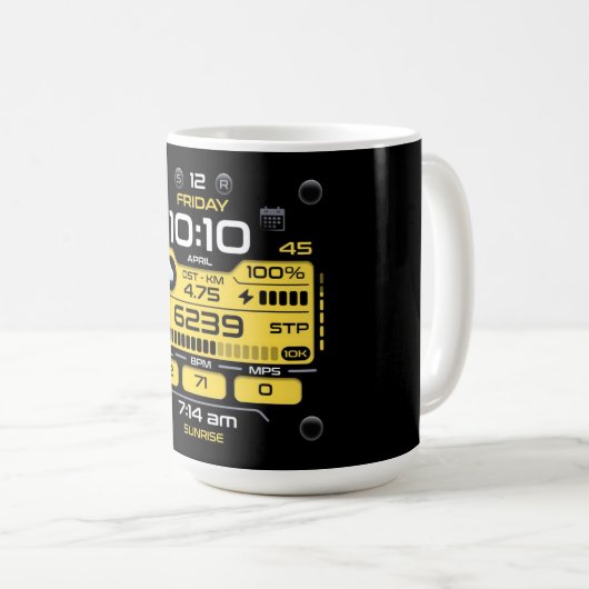 テクノロジースタートアップ創業者ビジョナリーマグ コーヒーマグカップ (正面右)