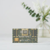 テクノロジーマザーボードダイヤル 名刺 (スタンド正面)