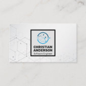 テクノロジー回路のロゴ 名刺 (正面)