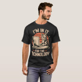 テクノロジー愛好者向けプログラマーコンピューター Tシャツ (正面フル)