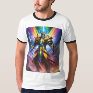 「テクノロジー・セラフ:デジタル・ウォリアーズが団結する場所」 Tシャツ