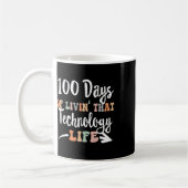テクノロジ日100th Day Of Technology For Tech Te コーヒーマグカップ (左)