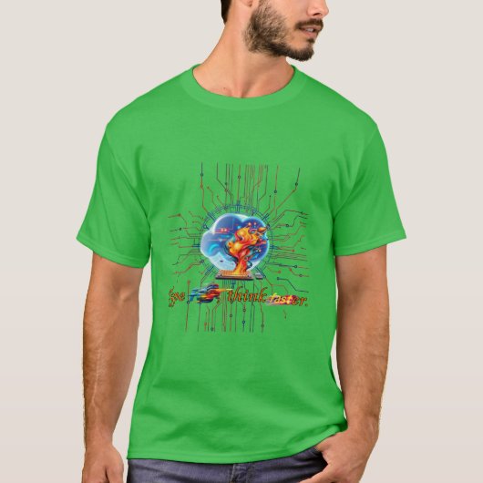 テクノロジ:高速で高速に考えタイプする。 Tシャツ (正面)