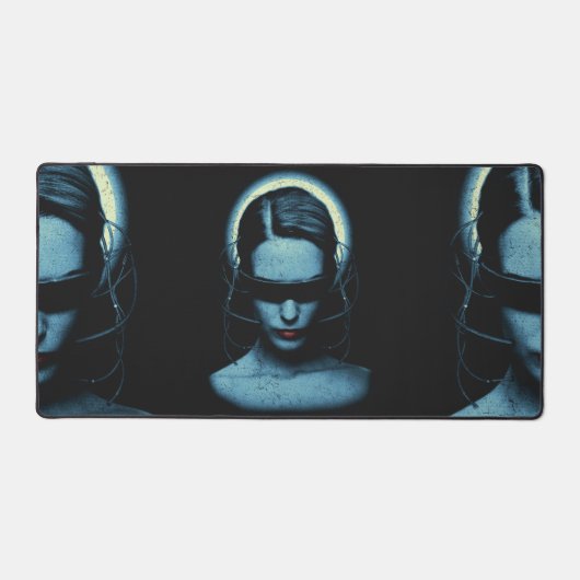 テクノワール – Sci-fiストリートウェアデザイン デスクマット (正面)