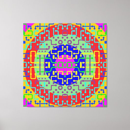 テクノ回路2 キャンバスプリント (正面)