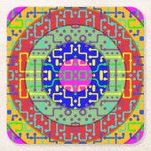 テクノ回路 スクエアペーパーコースター (正面)