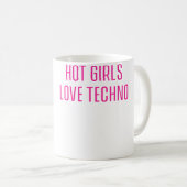 テクノ好き女子が惚れる面白いEDM コーヒーマグカップ (正面右)