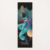 テクノ宇宙飛行士イラストレーション ヨガマット (正面)