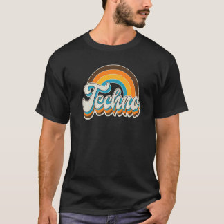 テクノ楽譜レトロEDMフェスティバルヴィンテージスタイル Tシャツ