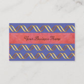 テクノ無限金ゴールド渦巻き青い赤いピンク 名刺 (裏面)