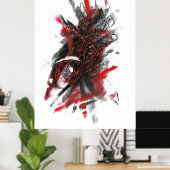 テクノ絵を描銀河系 ポスター (ホームオフィス)