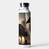 「テクノ羽：未来的なEmuロボット」 ウォーターボトル (右面)