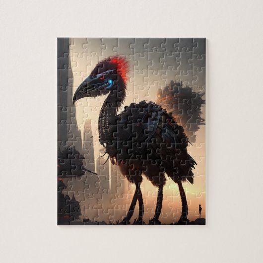 「テクノ羽：未来的なEmuロボット」 ジグソーパズル (縦)