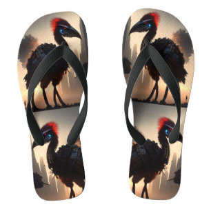 「テクノ羽：未来的なEmuロボット」 ビーチサンダル