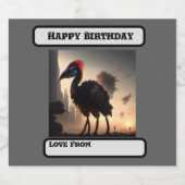 「テクノ羽：未来的なEmuロボット」 ビールラベル (シングルラベル)