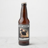 「テクノ羽：未来的なEmuロボット」 ビールラベル (正面)