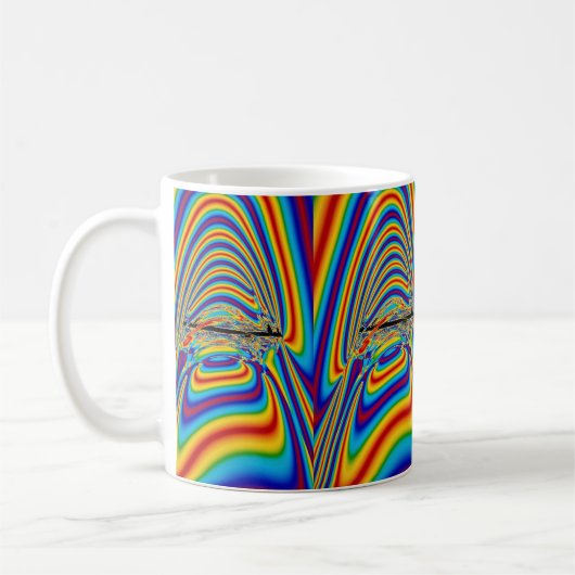 テクノ色のあくび コーヒーマグカップ (左)