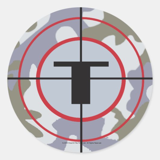 テクノ部族のロゴ ラウンドシール (正面)