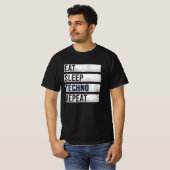 テクノ音楽エレクトロリバー Tシャツ (正面フル)