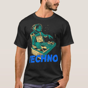 テクノ音楽宇宙飛行士DJスペースマンディスクジョッキー Tシャツ