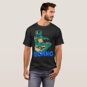 テクノ音楽宇宙飛行士DJスペースマンディスクジョッキー Tシャツ (正面フル)