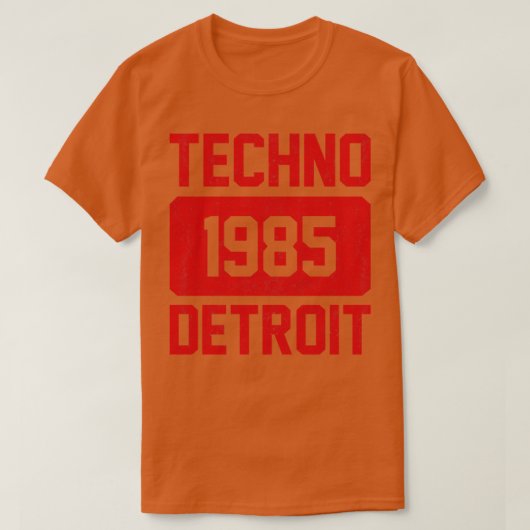 テクノ音楽1985ヴィンテージ Tシャツ (デザイン正面)