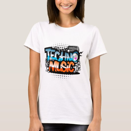 テクノ音楽 Tシャツ (正面)
