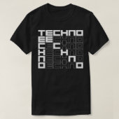 テクノ音楽 Tシャツ (デザイン正面)
