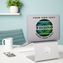 テクノ音楽djプロモーションカスタムカットビニールステッカー