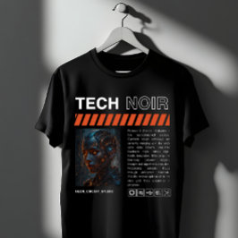テクノ・ノワール サイバーパンク アンドロイド Tシャツ